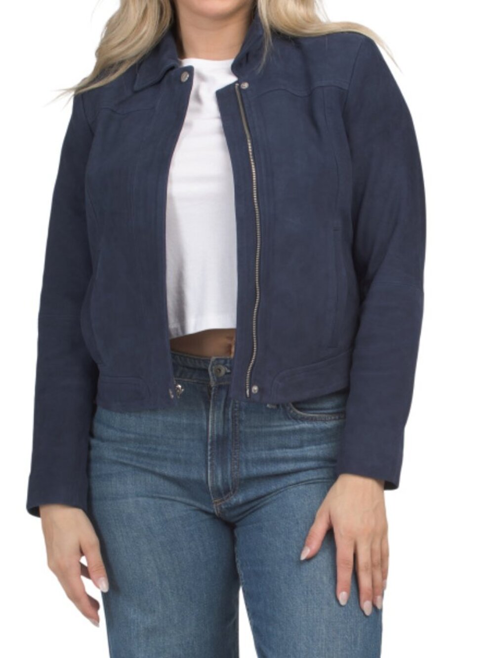 COLE HAAN Leather Suede Jacket